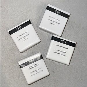 4 REN Cleansing Soap Rosa Centifolia Atlantic Kelp Magnesium 40g 1.4oz Lot Bundl